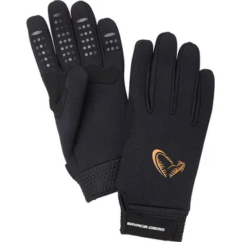 Rybářské oblečení Neoprenové rukavice Savage Gear Stretch Glove Black L