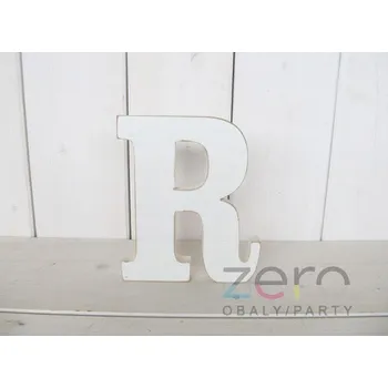 Svatební dekorace Abeceda dřevěná 'R' (18 cm) - bílá