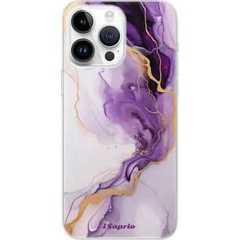 Pouzdro na mobilní telefon Odolné silikonové pouzdro iSaprio - Purple Gold Marble - iPhone 15 Pro Max