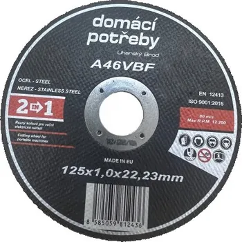 Řezný kotouč Řezný kotouč Domácí potřeby A46VBF 125x1,0x22,23