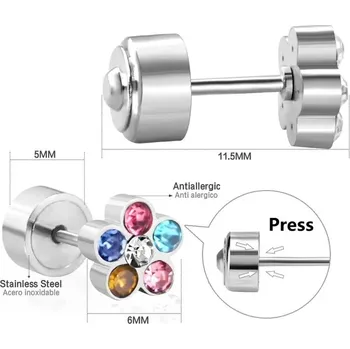 Náušnice Luxusní zirkonové náušnice s květinovým motivem - 138RS