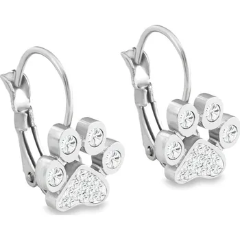 Náušnice Náušnice kočičí tlapky se zirkony z chirurgické oceli