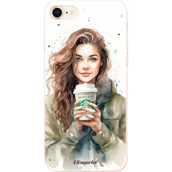 Pouzdro na mobilní telefon Odolné silikonové pouzdro iSaprio - Girl with latte - iPhone 8