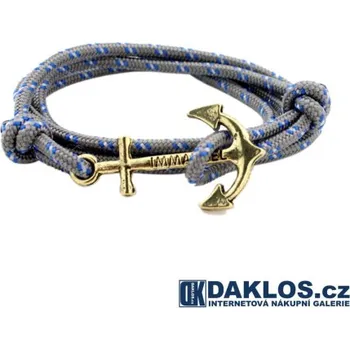 Náramek Elegantní náramek IMMANUEL s kotvou a padákovým lanem Červená