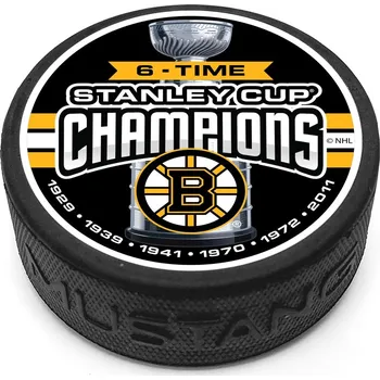 Puk Mustang Puk Boston Bruins NHL Six-Time Stanely Cup Champions Puck