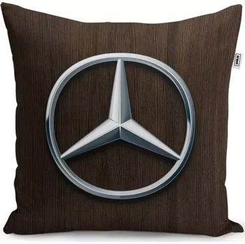 Polštář Dekorační polštář Logo 5 Dřevo - Sablio - 50x50 cm