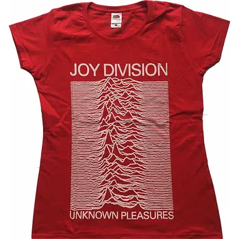 Dámské tričko Joy Division tričko, Unknown Pleasures Girly Red, dámské XS