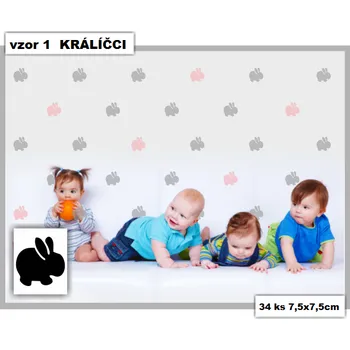 Samolepící dekorace Samolepka na zeď DECOR Králíčci (dekorace na zeď)