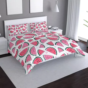 Povlečení Saténové povlečení Vodní meloun - Sablio - 140x220 / 90x70