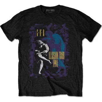 Pánská móda Guns N Roses tričko, Illusion Tour '91 Black, pánské S