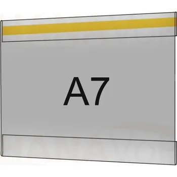 Plastová kapsa antireflexní A7 na šířku typ C 1x pěnová samolepka PVC-MAT kapsa C A7Š - 1x pěnová samolepka - 1 ks