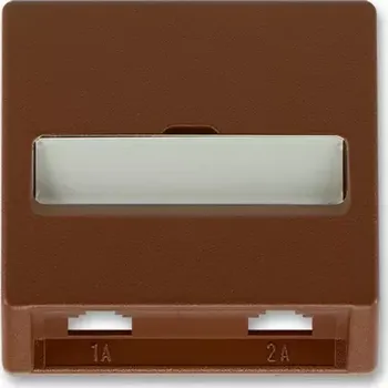 Stavebniny Kryt zásuvky telefonní, dvojnásobné (pro přístroj 5013U) hnědá ABB Classic 5013C-A00215 H3