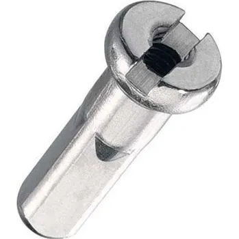 Nipl mosazný stříbrný SAPIM délka 14mm, průměr 2,3mm