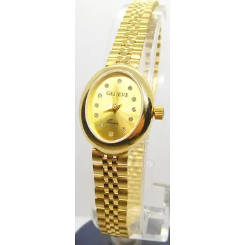 Hodinky Klenoty Budín Dámské luxusní společenské zlaté hodinky GENEVE 19,50cm 585/19,82gr HKH04 (zlaté hodinky o ryzosti 585/1000)