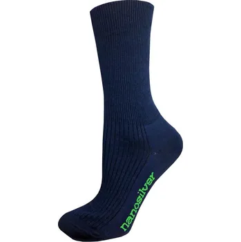 Pánské ponožky Zdravotní ponožky se stříbrem - XL 47/49 - modré Ponožky s velmi jemným svěrem nanosilver