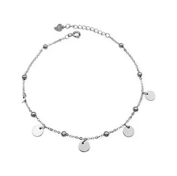 Náramek NB-6033 Stříbrný náramek na nohu s přívěšky