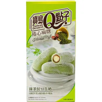 Mars Green Tea Red Bean Milk Mochi Roll 150g