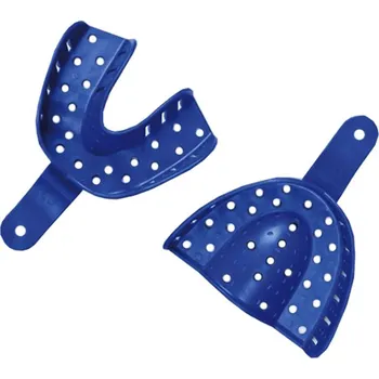 Příbor Plastová otiskovací lžíce Zelinger (1 ks) vel. L na dolní čelist (modré)