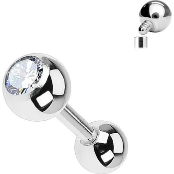 Šperk Šperky4U Cartilage piercing TITAN zirkon - TIT1008-12063