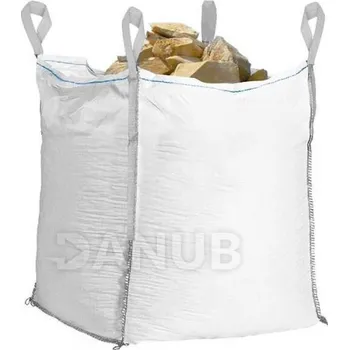 Big Bag pytel s nosností 1000 kg - 1200l - bílá s šedou