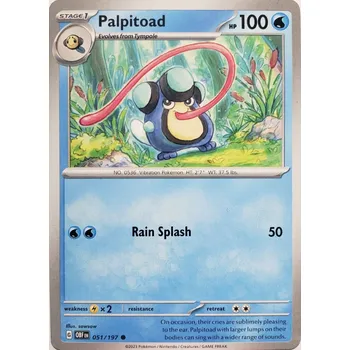 Sběratelská karetní hra Pokémon karta Palpitoad 051/197