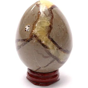 Drahý kámen Magieprirody.cz Septárie dračí vejce 67 mm 240 g + dřevěný podstavec #B432