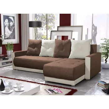 Sedací souprava Rohová sedačka KAISON BIS 5, hnědá/krémová + vyzvednutí ZDARMA