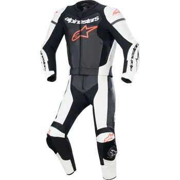 Moto kombinéza Dvoudílná kombinéza GP FORCE LURV, ALPINESTARS (bílá/černá/červená fluo) 2025 (Velikost: 54)