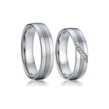 Prsten AN1004-Zr AN1004-Zr Snubní prsteny chirurgická ocel - pár