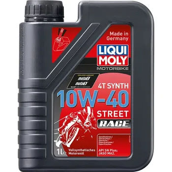 Motorový olej LIQUI MOLY Motorbike 4T 10W40 Street race, plně syntetický motorový olej 1 l
