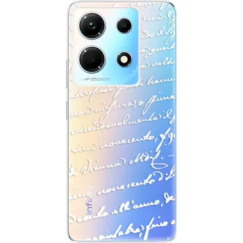 Pouzdro na mobilní telefon Odolné silikonové pouzdro iSaprio - Handwriting 01 - white - Infinix Note 30