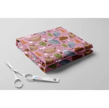 Softshell zimní, Sovy a stromky Barva: Starorůžová