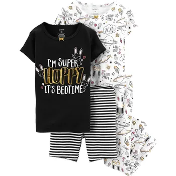 Kojenecký overall CARTER'S PYŽAMO CARTER'S, S KRÁLÍČKY, ČERNO-BÍLÉ, BAVLNA Velikost: 2 ROKY