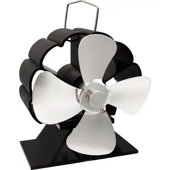 Krbové nářadí FLAMINGO Ventilátor na kamna čtyřlopatkový MINI, stříbrný