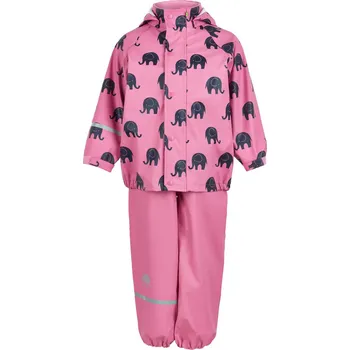 Kojenecká kombinéza CELAVI SET DO DEŠTĚ CELAVI, SE SLONY, RŮŽOVÝ Velikost: 80