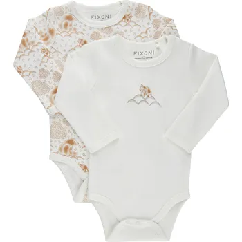 Kojenecký body BODY FIXONI KOJENECKÉ 2 KS, SE ZVÍŘÁTKY, BÍLÉ Velikost: 92
