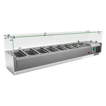 Vitrína chladicí pultová 7x GN 1/4 | REDFOX - MCH 4160