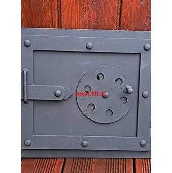 Zahradní gril Kovaná dvířka přikládací