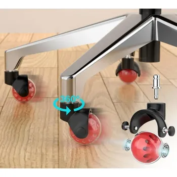 SADA 5ks pro židle BALL GREY - 50mm - čep 11mm