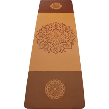 podložka na cvičení Podložka na Jógu Yoga Sport korek 4 mm - mandala