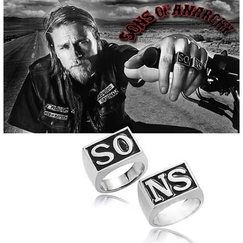 Seriál Sons of Anarchy (Zákon gangu) prsteny Jax Teller SONS Velikost 8