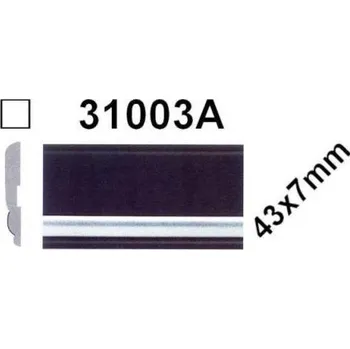 Lišta karosérie Samolepící lišta černá , 1x chromovaný proužek, 5m, 43x7mm, 31003A/5
