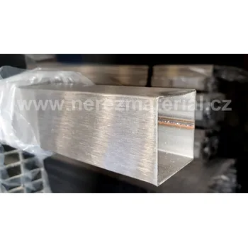 Stavební profil Nerezový jekl 20x10x1 Wst.Nr. 1.4301, broušený+folie, délka 6m