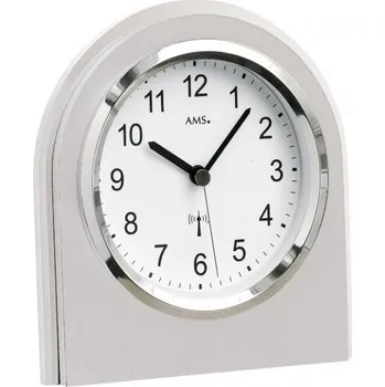 Hodiny Stolní hodiny 5198 AMS s dekoraci kovu a řízené rádiovým signálem 13cm