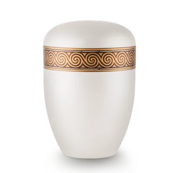 Smuteční dekorace Ekologická urna Antiqua White - Spirála