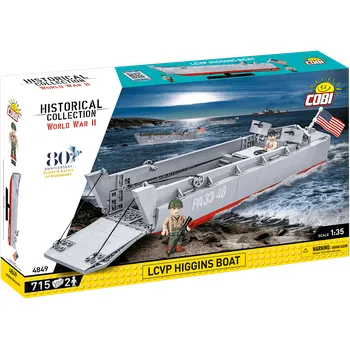 Stavebnice COBI Americký vyloďovací člun LCVP-HIGGINS BOAT den D COBI 4849 - World War II 1:35