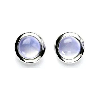 Náušnice Stříbrné náušnice, přírodní chalcedon, NŠ 1471