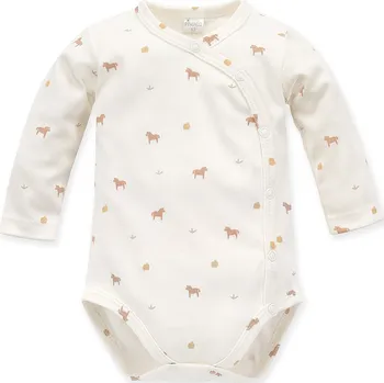 Kojenecký body BODY PINOKIO ZAVINOVACÍ, S KONÍKY, ECRU, WOODEN PONY Velikost: 68