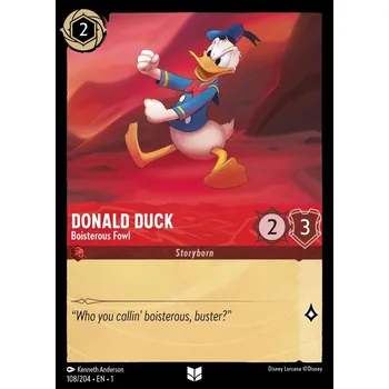 Sběratelská karetní hra 1ST 108/204 DONALD DUCK - Boisterous Fowl - The First Chapter Stav: Near Mint, Verze: NORMAL