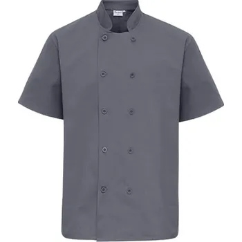 Gastro oděv Premier Workwear Kuchařská bunda s krátkým rukávem PR656 Steel -ca. Pantone 6545 XS